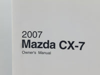 2007 Mazda Cx-7 Owners Manual Book Guide P/N:9999-95-080C-07 OEM Used Auto Parts - Oemusedautoparts1.com
