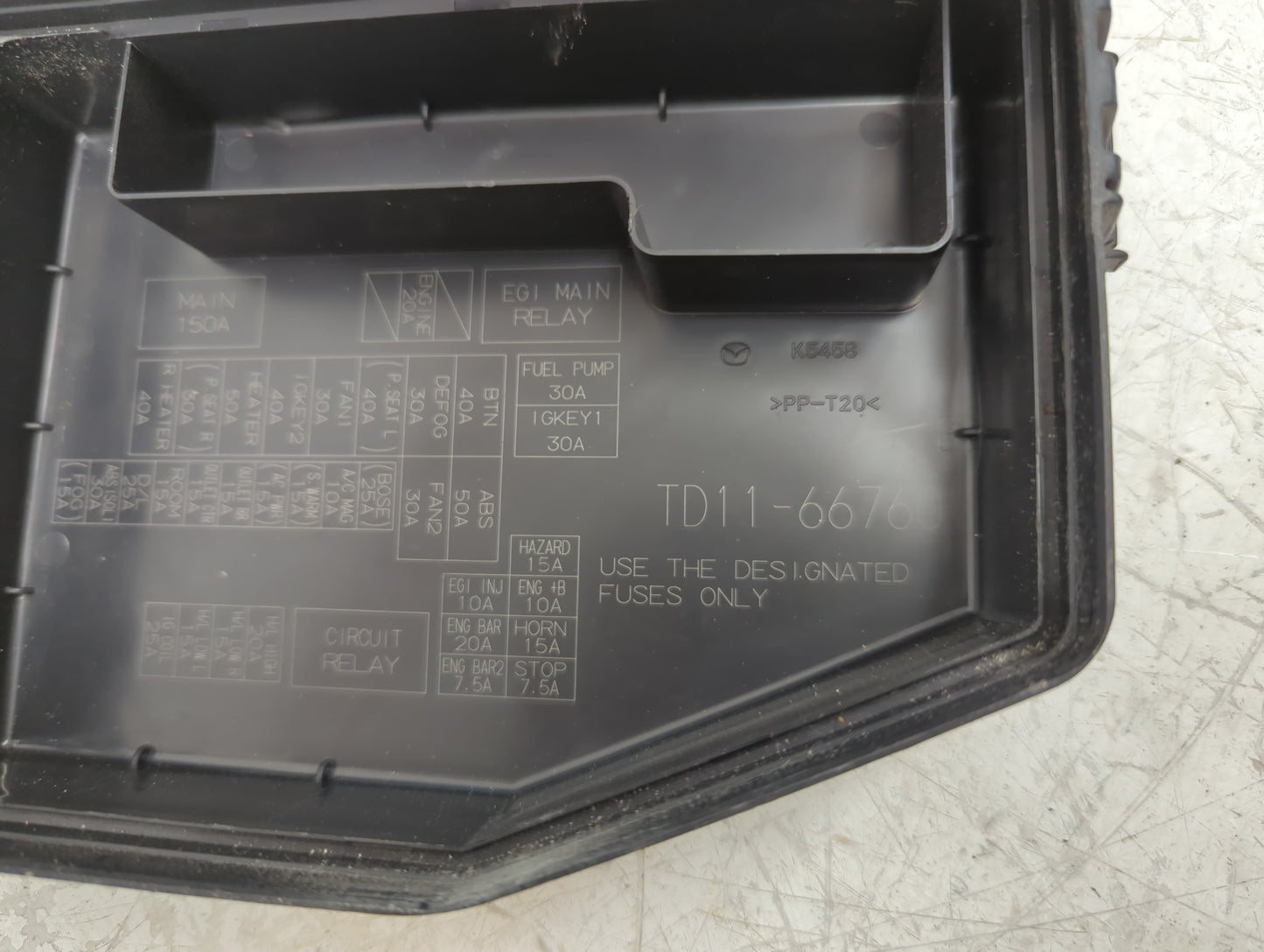 2007-2009 Mazda Cx-9 Fusebox Fuse Box Panel Relay Module P/N:TD11-66760 Fits Fits 2007 2008 2009 OEM Used Auto Parts - Oemus