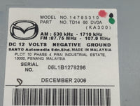 2007-2008 Mazda Cx-9 Radio AM FM Cd Player Receiver Replacement P/N:TD14 66 DV0A Fits Fits 2007 2008 OEM Used Auto Parts - O