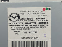 2007-2008 Mazda Cx-9 Radio AM FM Cd Player Receiver Replacement P/N:TD14 66 DV0A Fits Fits 2007 2008 OEM Used Auto Parts - O