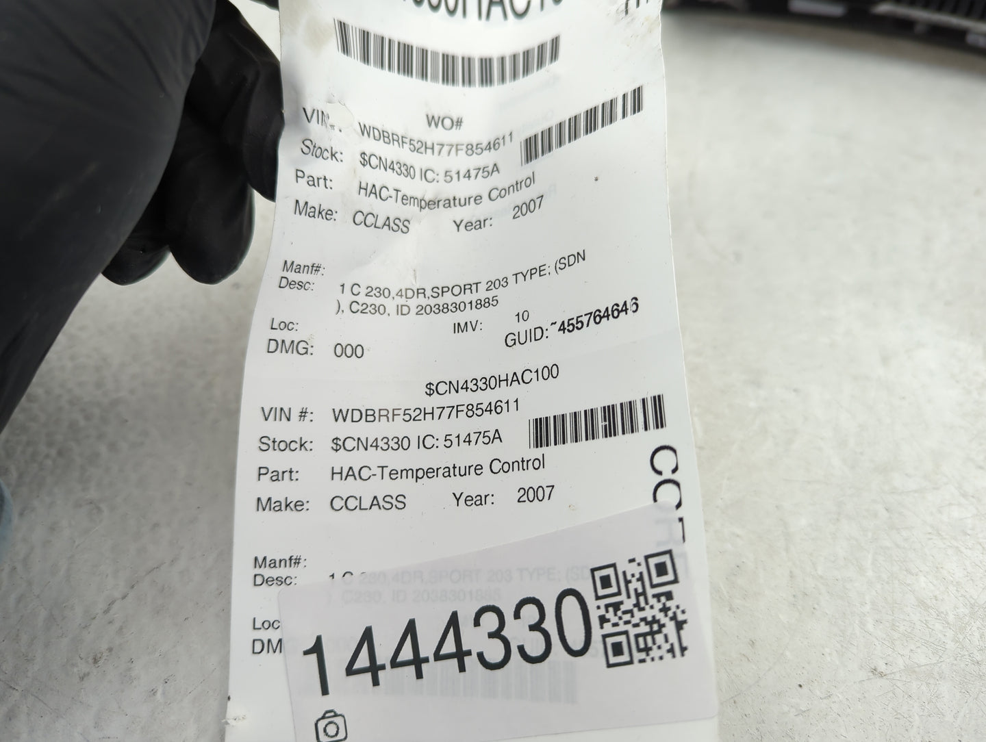 2007 Mercedes-Benz C-Class Climate Control Module Temperature AC/Heater Replacement Fits Fits 2001 2002 2003 2004 2005 2006 