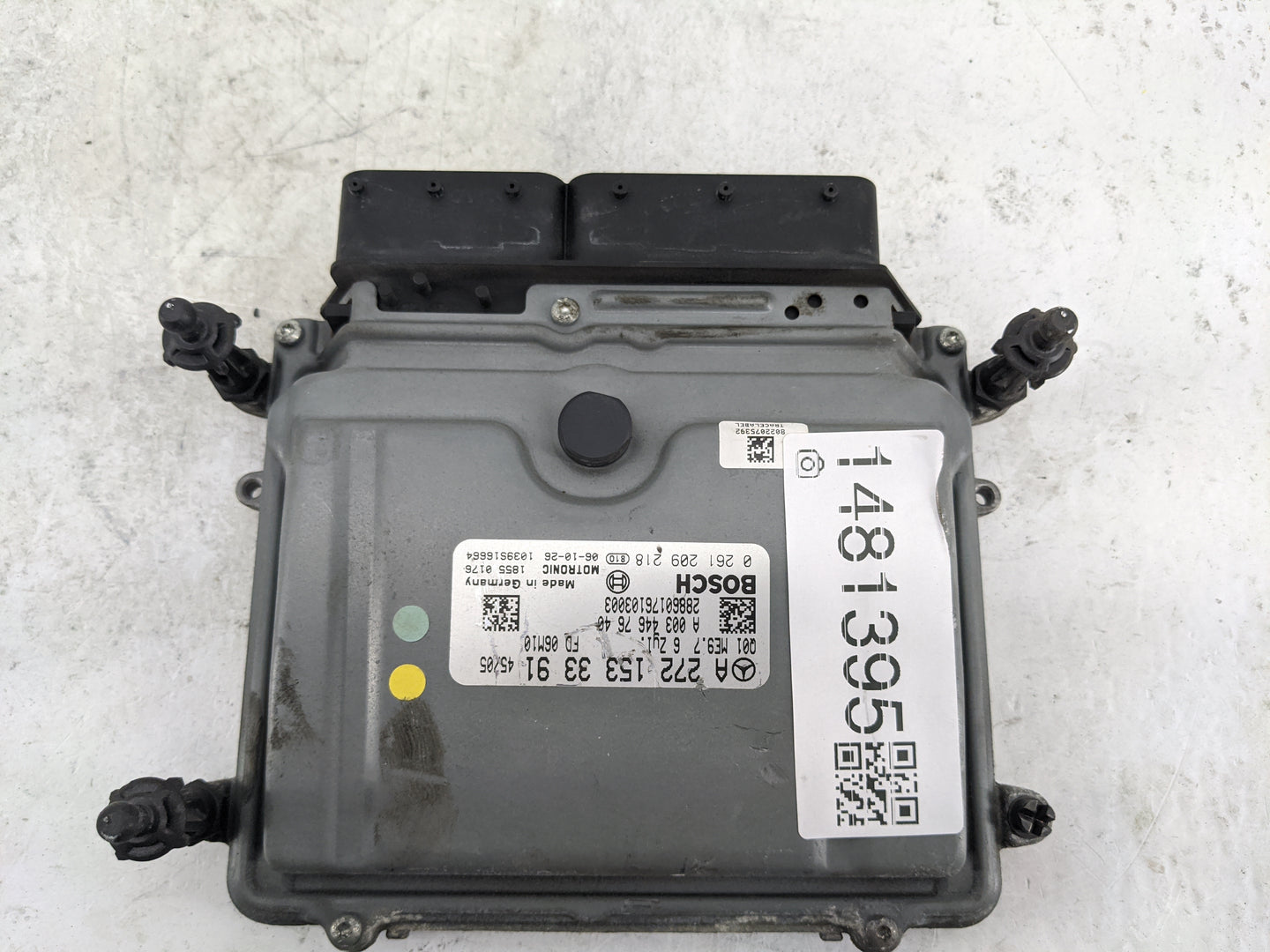 2007 Mercedes-Benz C280 PCM Engine Control Computer ECU ECM PCU OEM P/N:A 272 153 33 91 0 261 209 218, A 003 446 76 40 Fits 