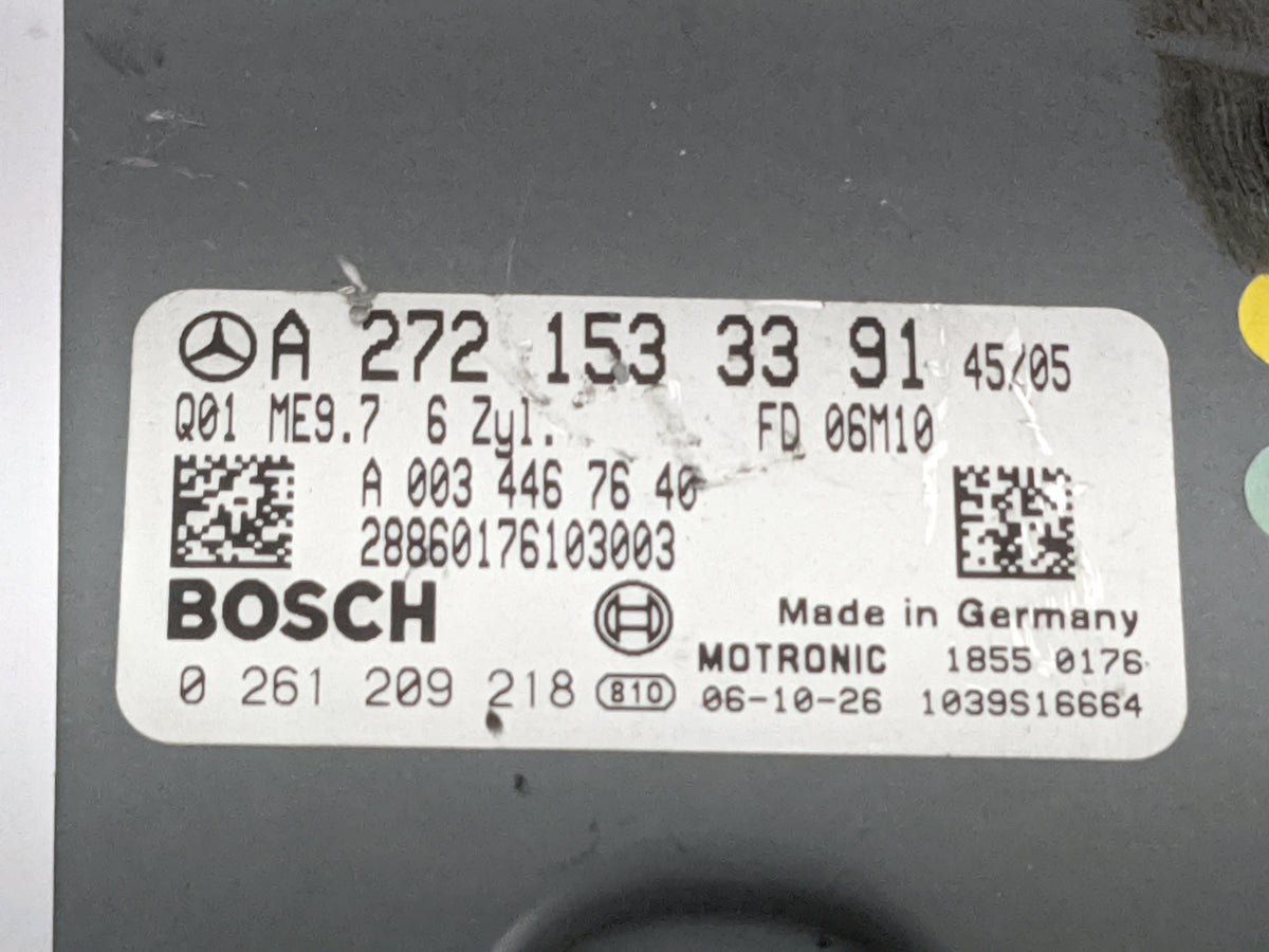 2007 Mercedes-Benz C280 PCM Engine Control Computer ECU ECM PCU OEM P/N:A 272 153 33 91 0 261 209 218, A 003 446 76 40 Fits 