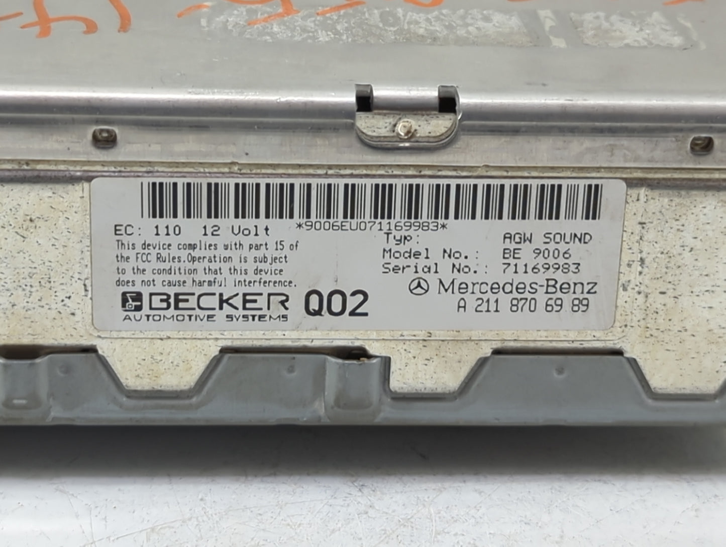 2007 Mercedes-benz E-class Radio Speaker Amplifier - Oemusedautoparts1.com
