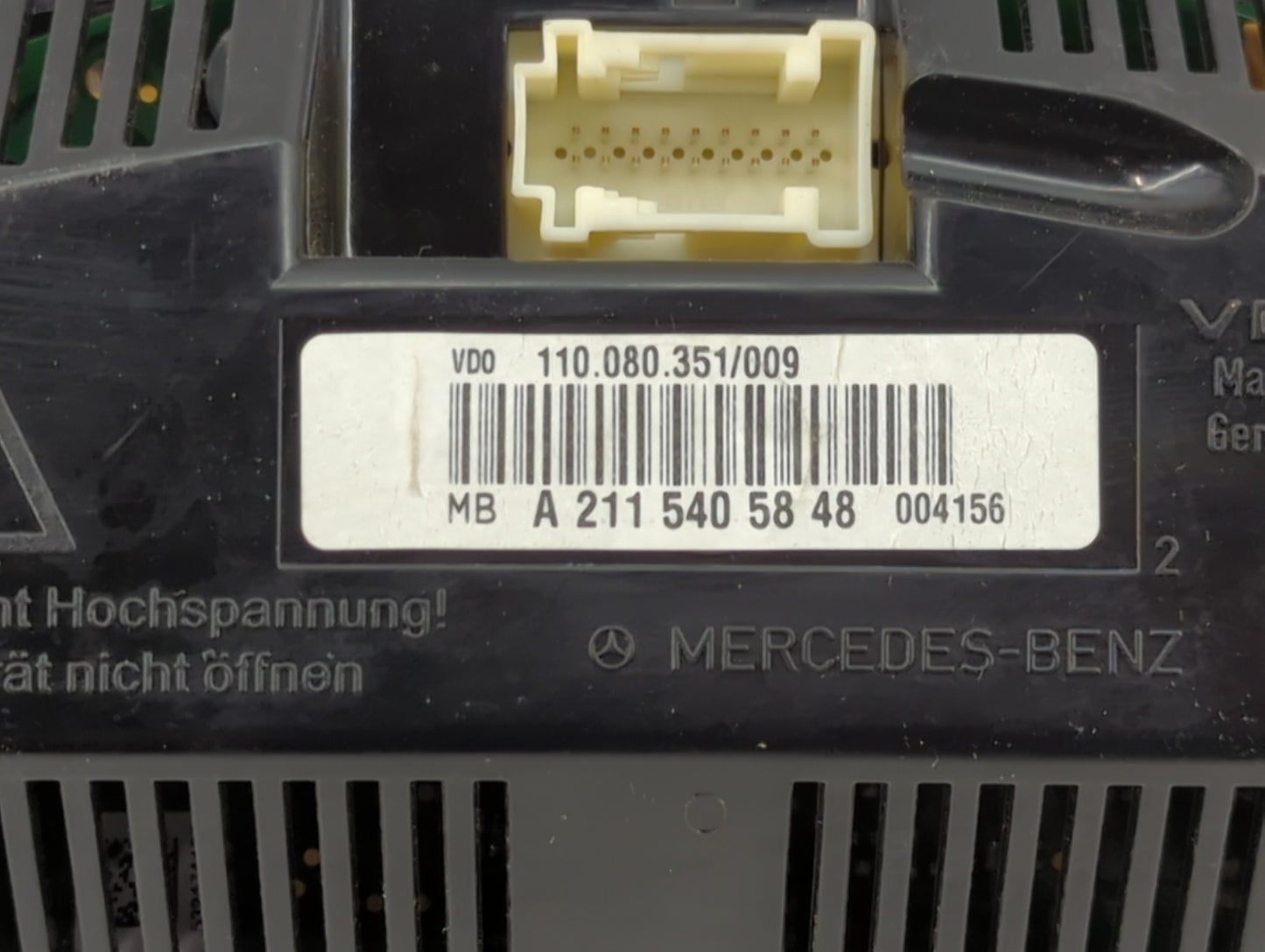 2007 Mercedes-Benz E350 Instrument Cluster Speedometer Gauges P/N:A 211 540 58 48 Miles: Fits OEM Used Auto Parts - Oemuseda