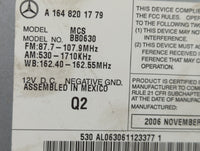 2007 Mercedes-Benz Gl-Class Radio AM FM Cd Player Receiver Replacement P/N:A1648201779 BB0630 Fits Fits 2006 2008 OEM Used A