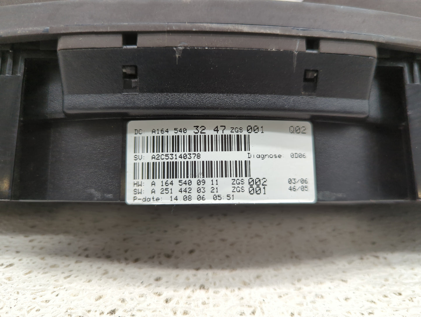 2007 Mercedes-Benz Gl450 Instrument Cluster Speedometer Gauges P/N:A1645403247 A2C53140378, A1645400911, A2514420321 Fits OE