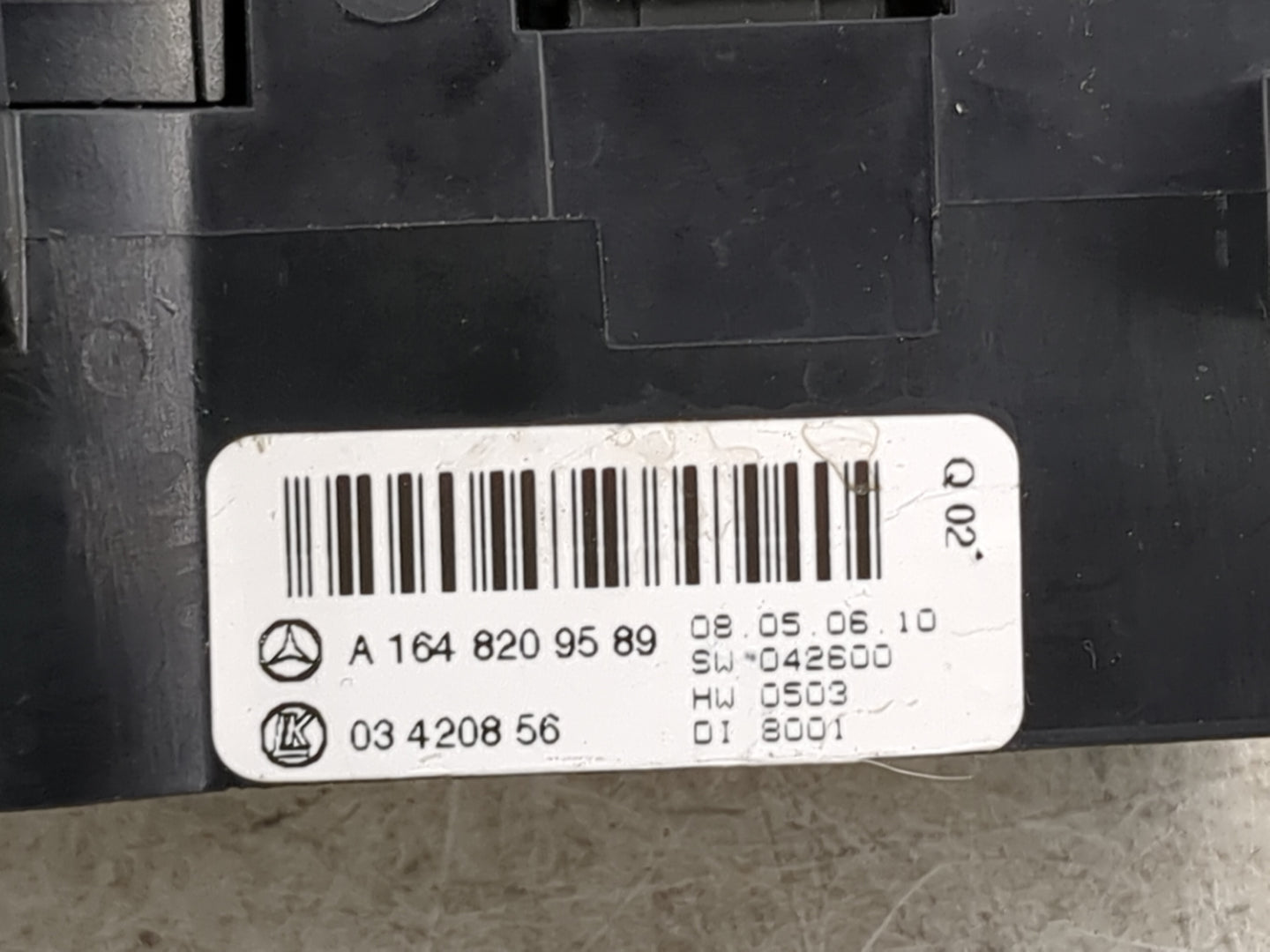 2007-2012 Mercedes-Benz Gl450 Climate Control Module Temperature AC/Heater Replacement P/N:A 164 820 95 89 Fits OEM Used Aut