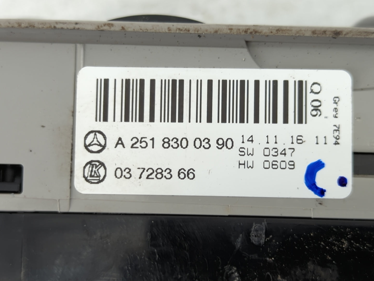 2007 Mercedes-Benz Gl450 Master Power Window Switch Replacement Driver Side Left P/N:A 251 830 03 90 Fits OEM Used Auto Part