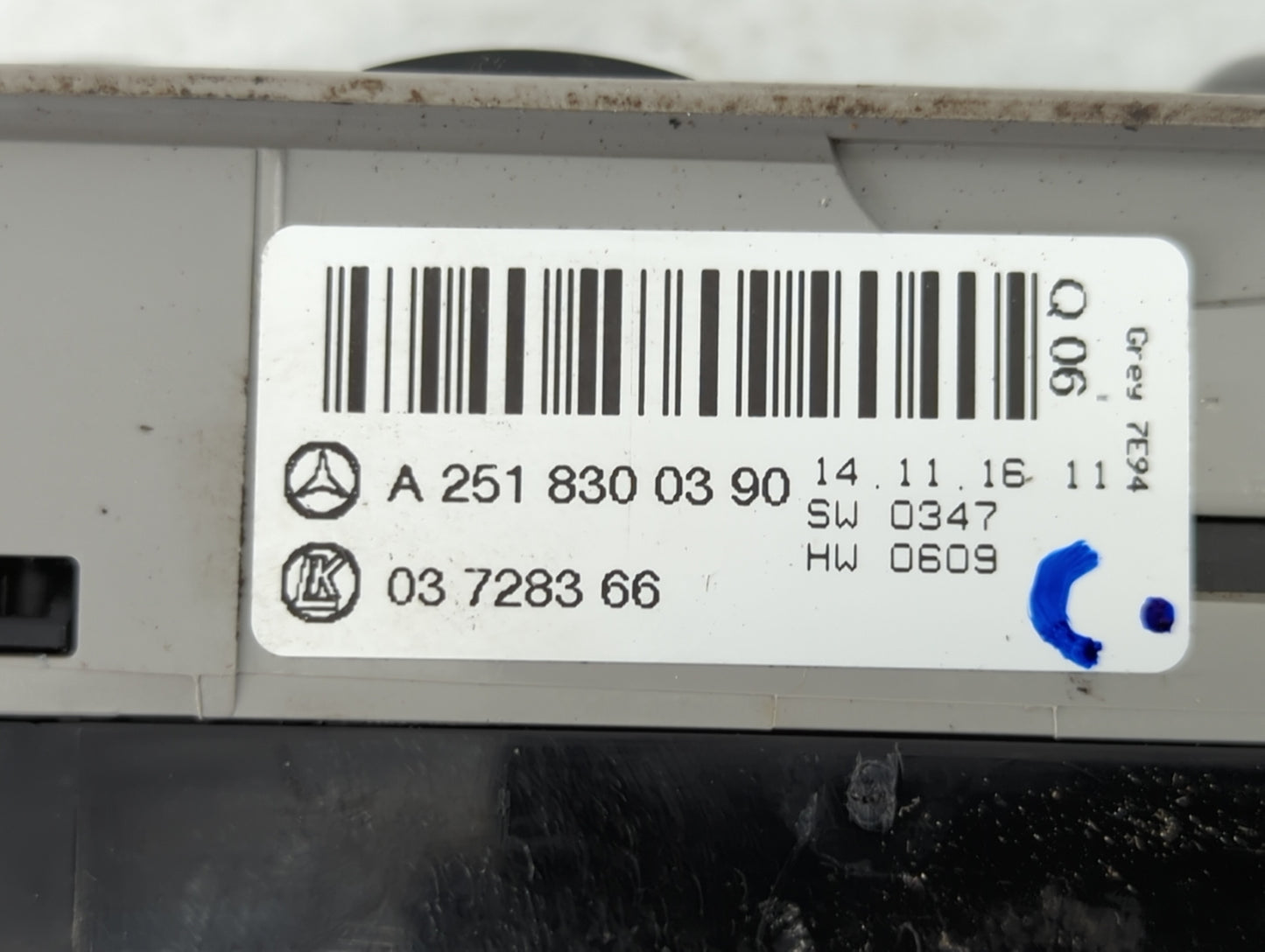 2007 Mercedes-Benz Gl450 Master Power Window Switch Replacement Driver Side Left P/N:A 251 830 03 90 Fits OEM Used Auto Part