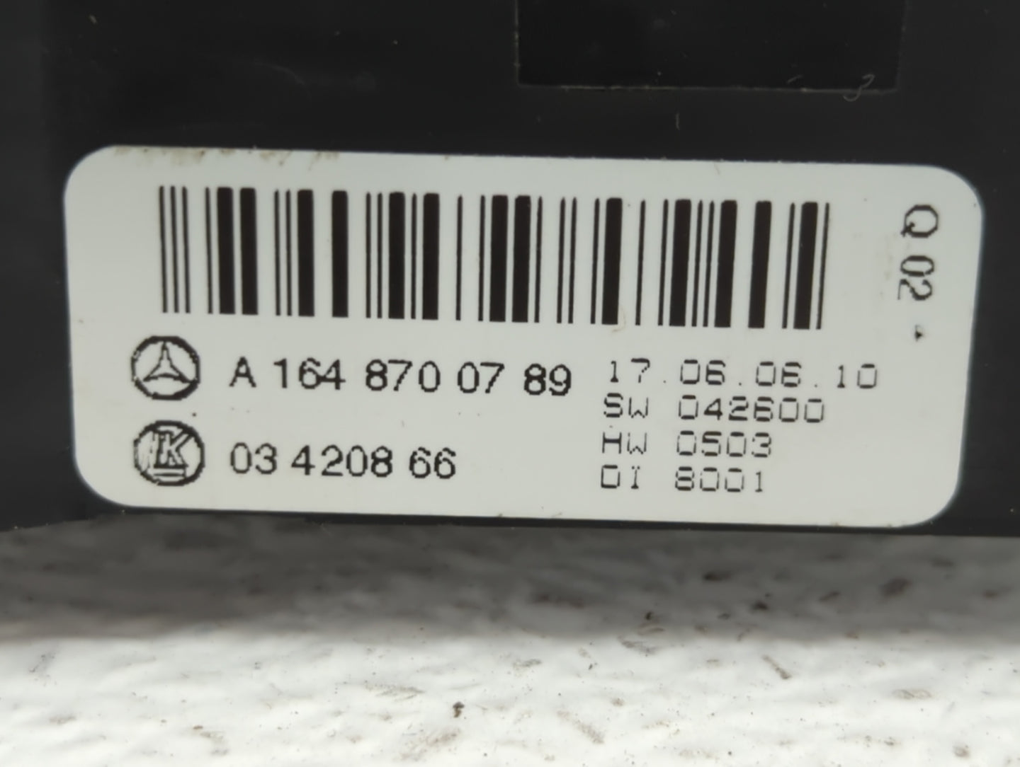 2007 Mercedes-Benz Glc250 Climate Control Module Temperature AC/Heater Replacement P/N:A 164 820 95 89 Fits OEM Used Auto Pa