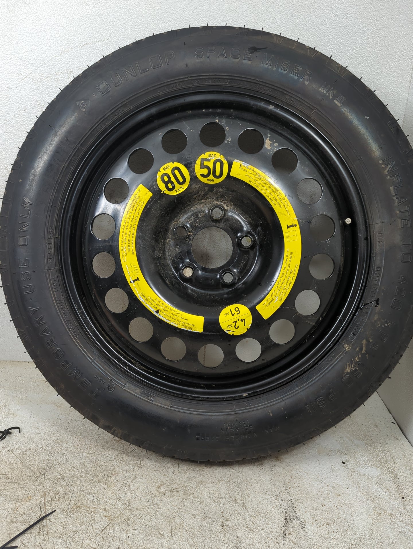 2006-2015 Mercedes-benz Ml350 Spare Donut Tire Wheel Rim Oem - Oemusedautoparts1.com