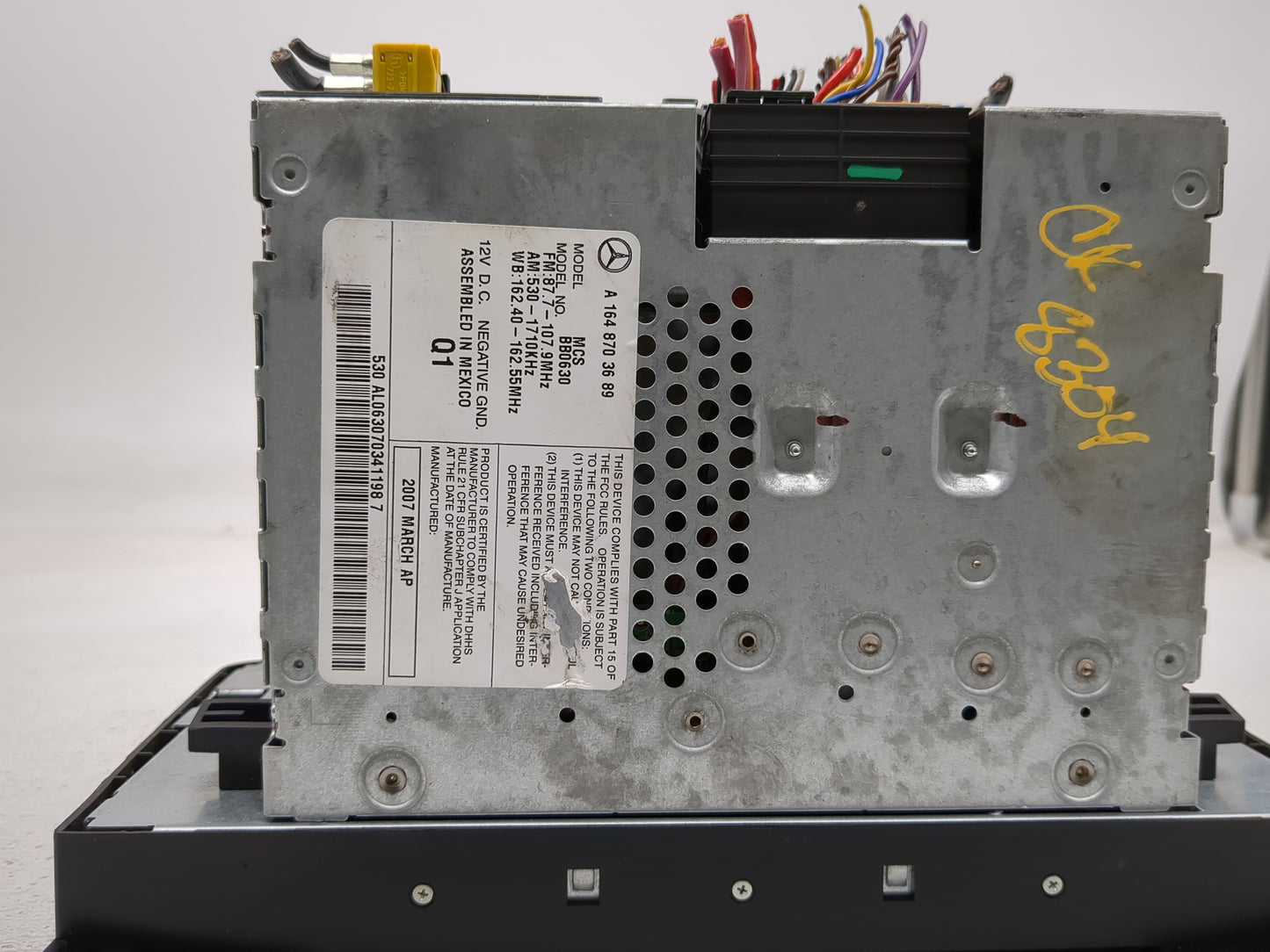 2006-2008 Mercedes-Benz Ml350 Radio AM FM Cd Player Receiver Replacement P/N:A 164 870 36 89 Fits Fits 2006 2007 2008 OEM Us