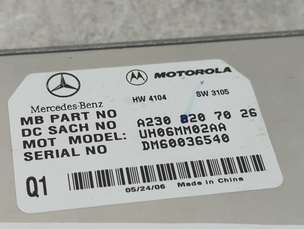 2007 Mercedes-benz Ml350 Body Control Module Bcm - Oemusedautoparts1.com