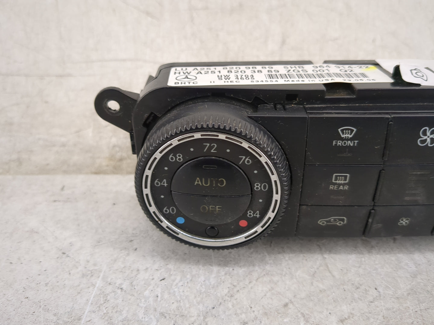 2006-2008 Mercedes-Benz Ml350 Climate Control Module Temperature AC/Heater Replacement P/N:A251 820 38 89 A251 820 98 89 Fit