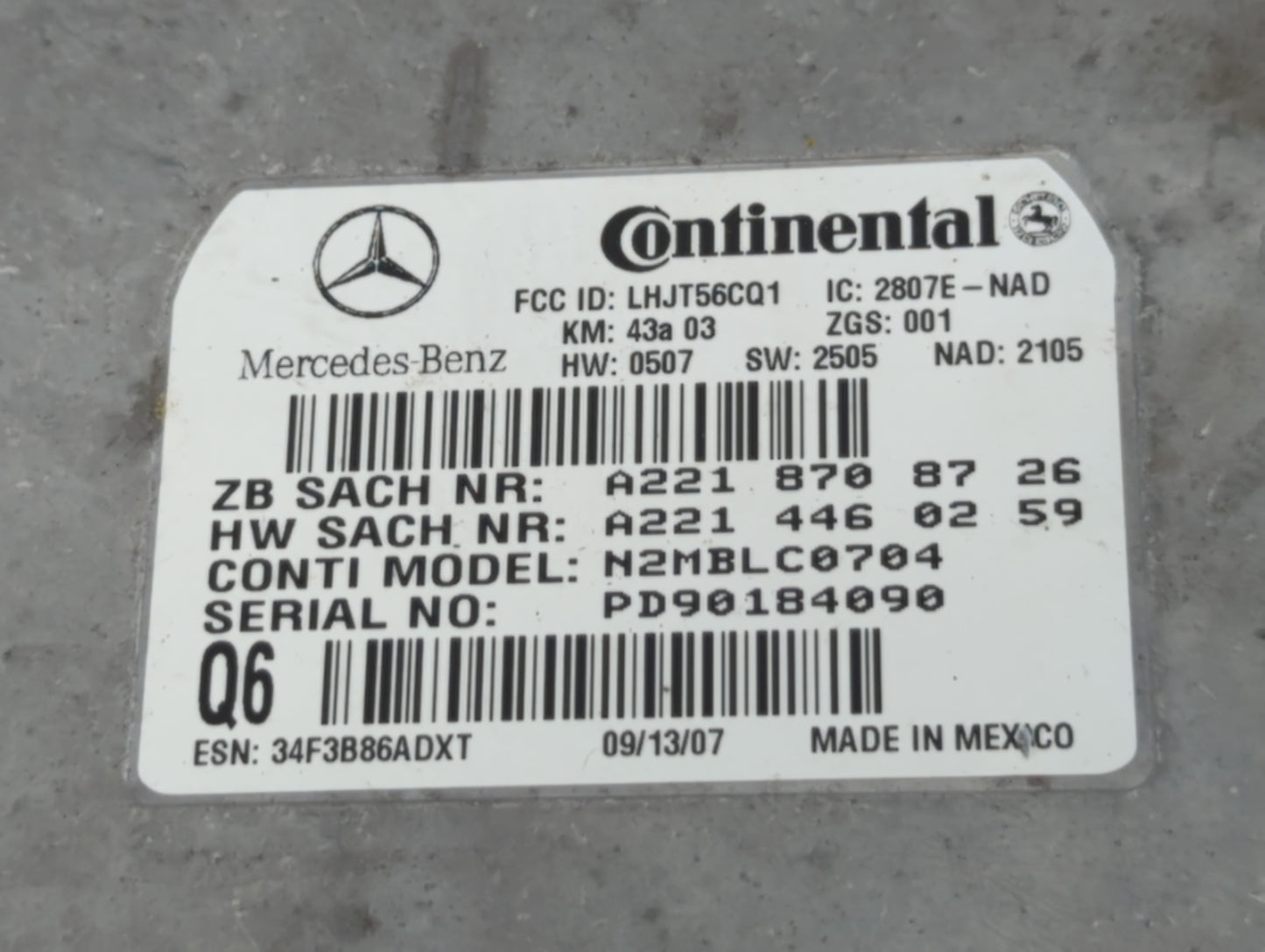2008-2009 Mercedes-Benz S450 Radio AM FM Cd Player Receiver Replacement P/N:A221 870 87 26 Fits Fits 2007 2008 2009 2010 OEM