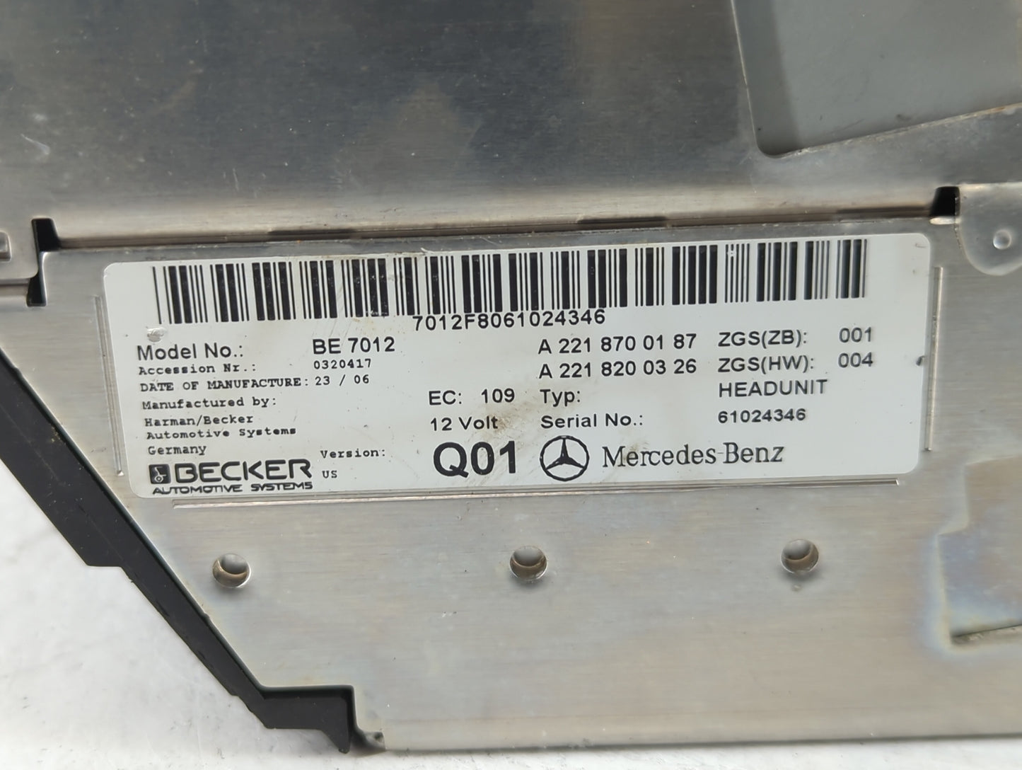 2008-2008 Mercedes-benz S450 Am Fm Cd Player Radio Receiver - Oemusedautoparts1.com