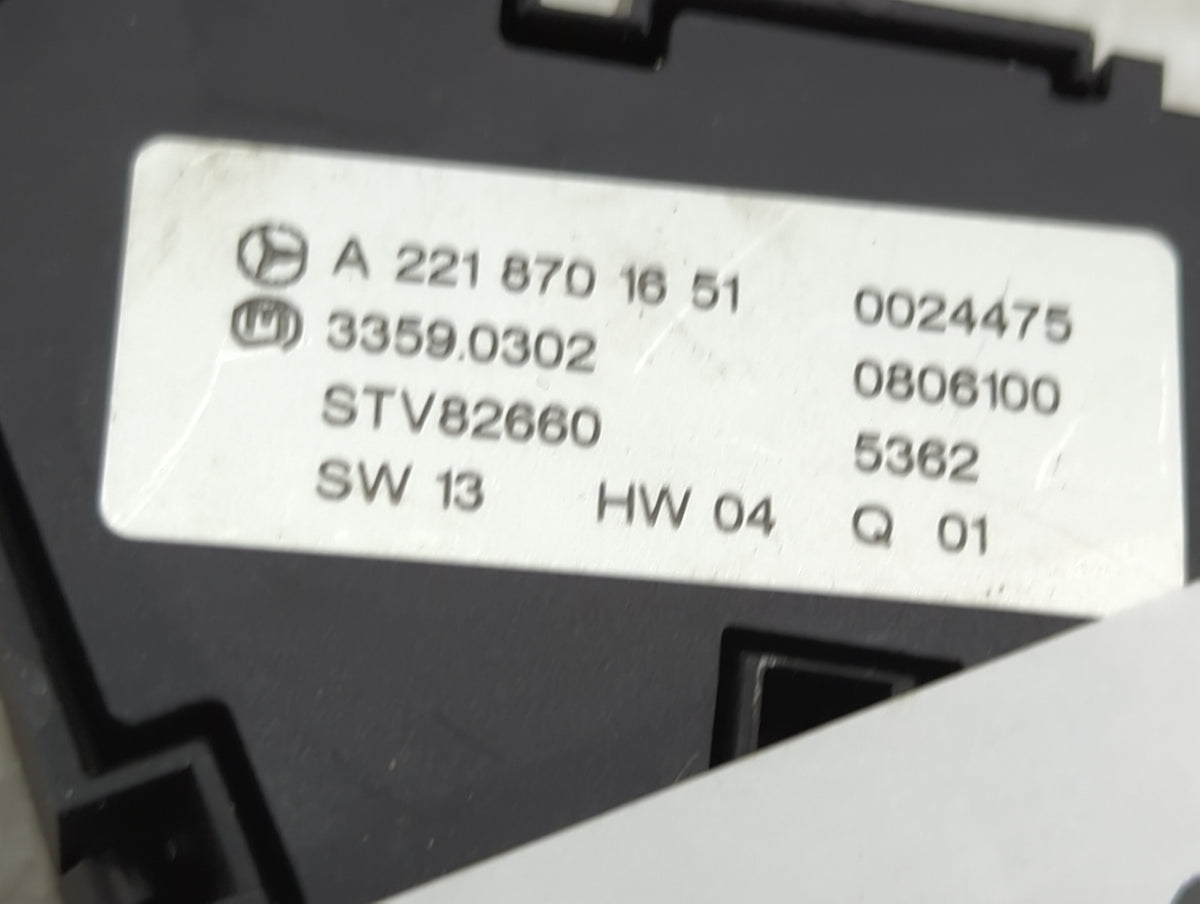 2007 Mercedes-benz S550 Driver Left Seat Switch 1456535 - Oemusedautoparts1.com