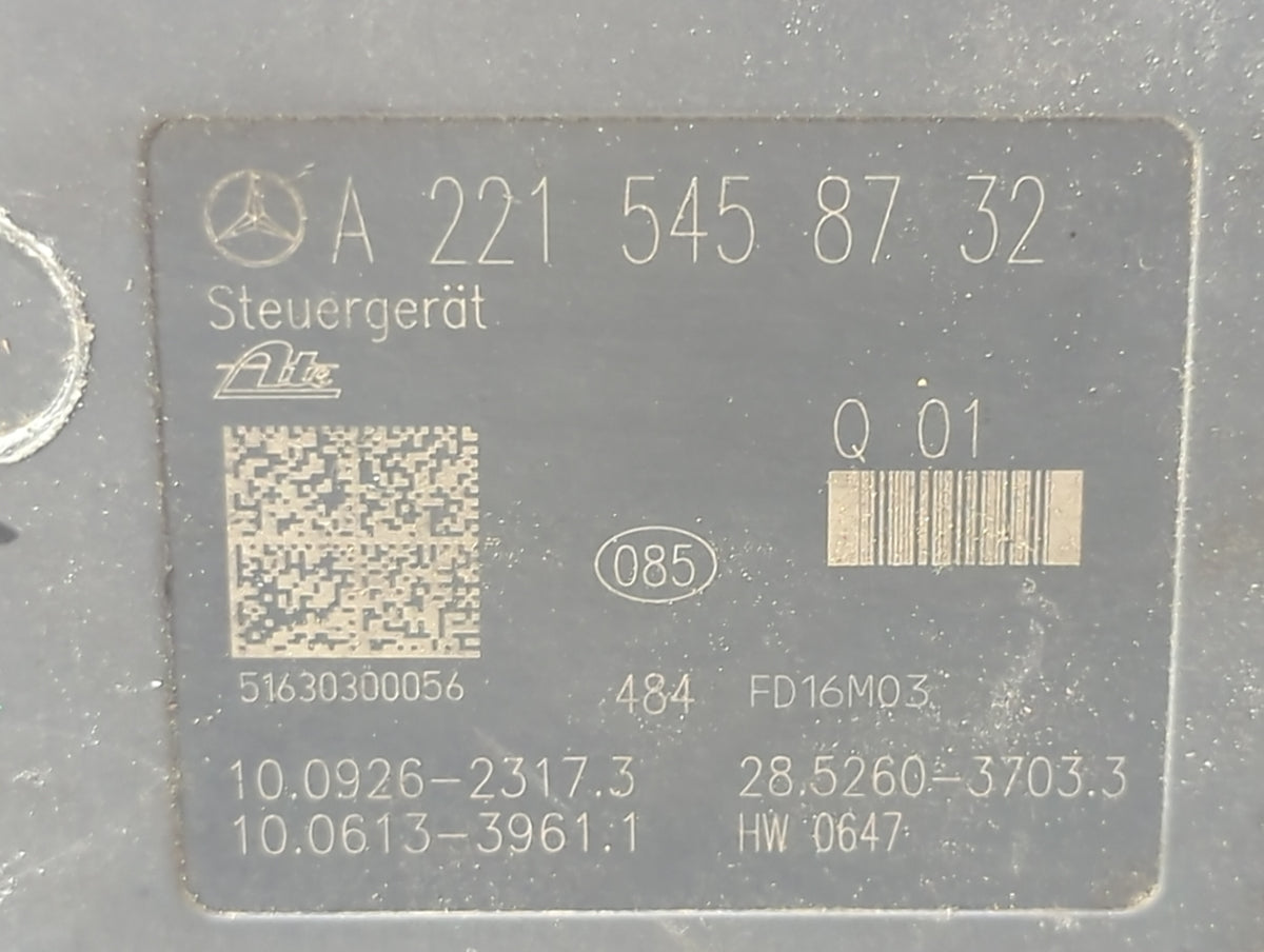 2007 Mercedes-Benz S550 ABS Pump Control Module Replacement P/N:A2215458732 10.0926-2317.3, 10.0613-3961.1, 28.5260-3703.3 F