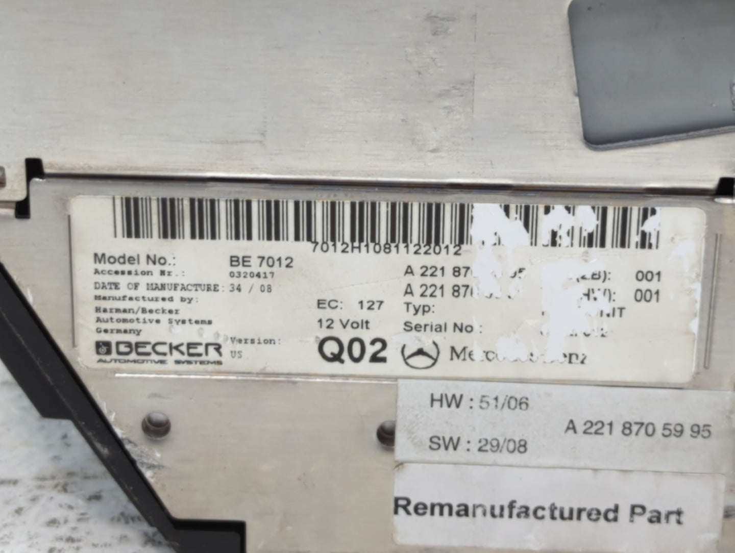 2005-2011 Mercedes-benz Sl65 Amg Undefined - Oemusedautoparts1.com