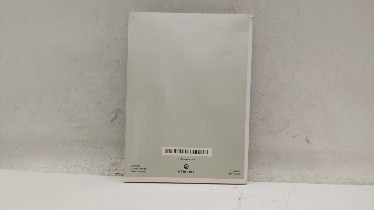 2007 Mercury Mariner Owners Manual Book Guide OEM Used Auto Parts - Oemusedautoparts1.com