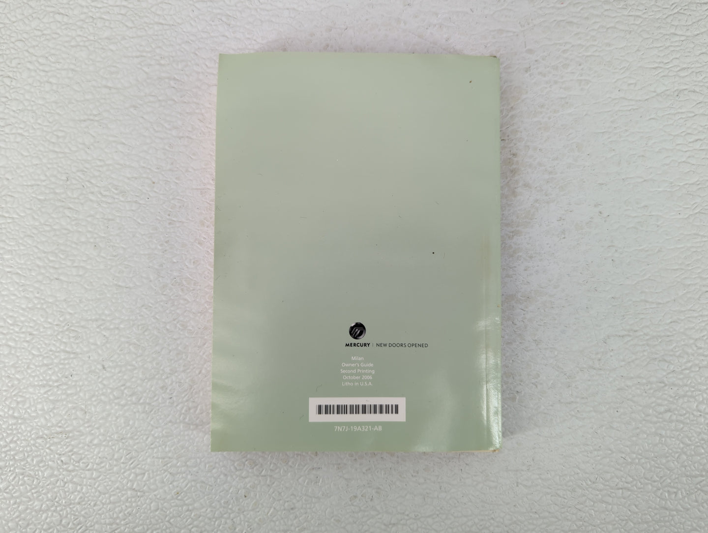 2007 Mercury Milan Owners Manual Book Guide OEM Used Auto Parts - Oemusedautoparts1.com