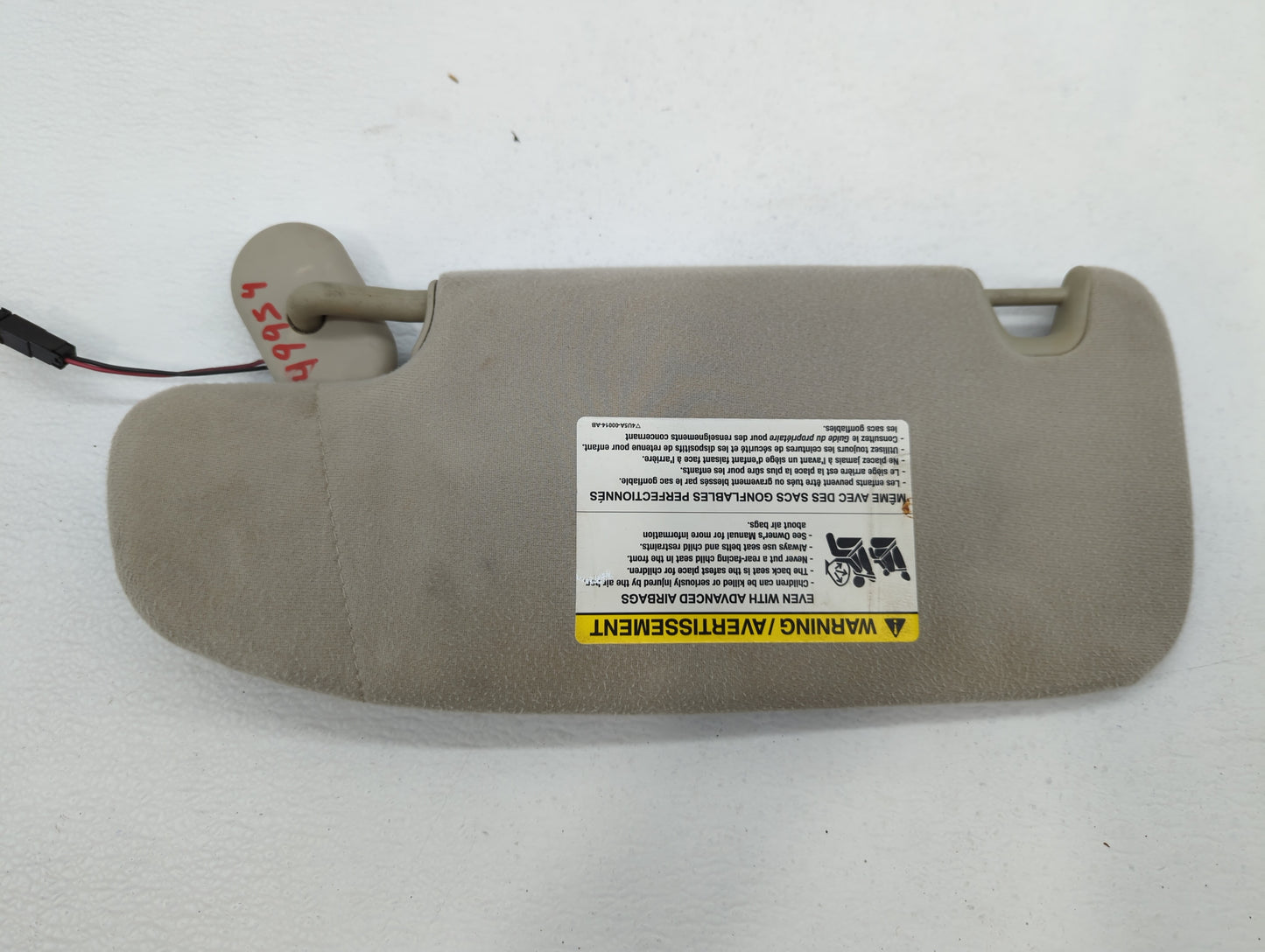 2006-2009 Mercury Milan Sun Visor Shade Replacement Passenger Right Mirror Fits Fits 2006 2007 2008 2009 OEM Used Auto Parts
