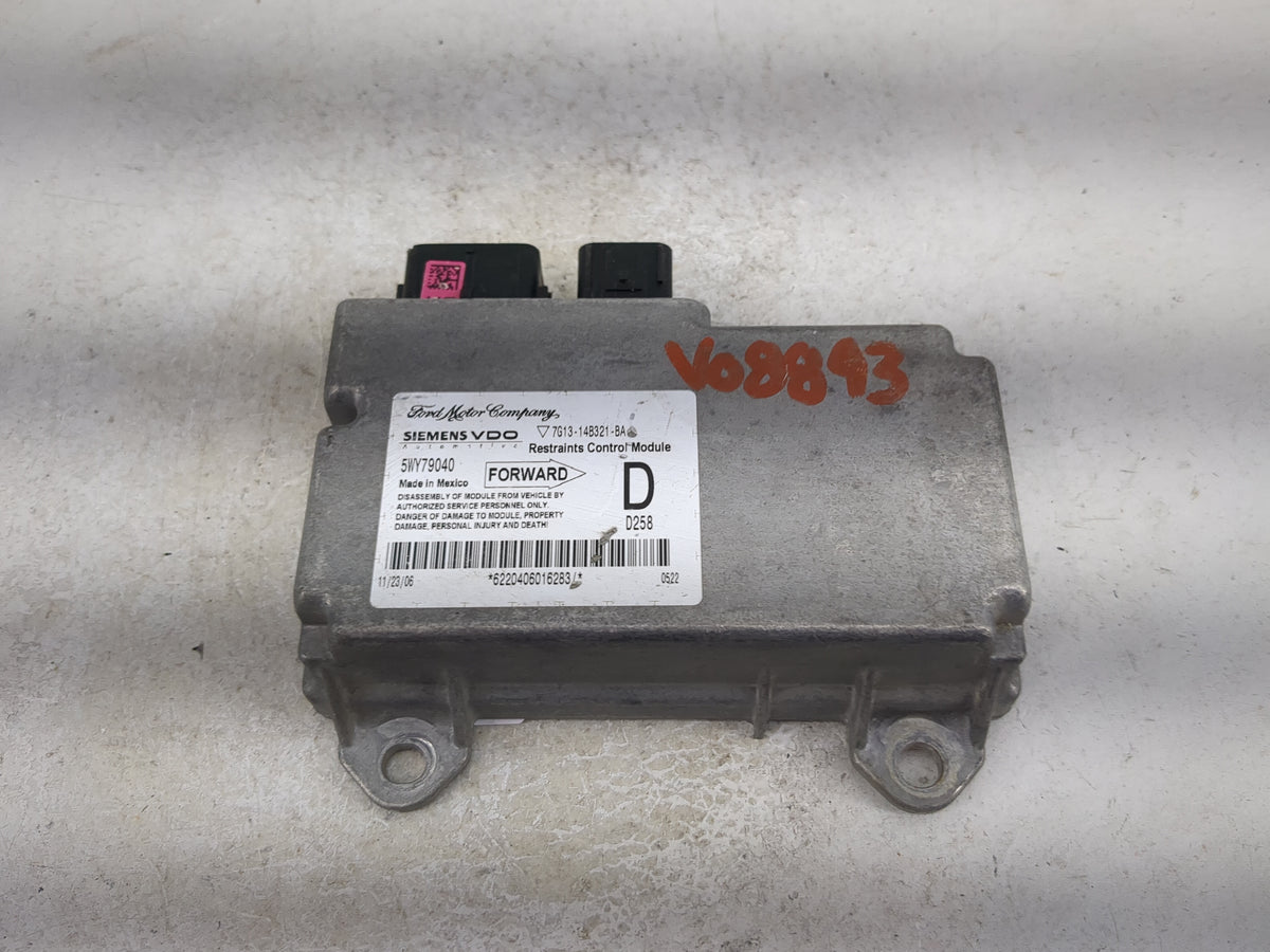 2007 Mercury Montego Safety Restraint Srs Airbag Control Module - Oemusedautoparts1.com