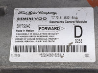 2007 Mercury Montego Safety Restraint Srs Airbag Control Module - Oemusedautoparts1.com