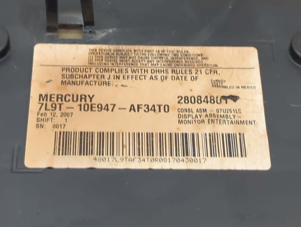 2006-2007 Mercury Mountaineer Information Radio Display Screen Tan - Oemusedautoparts1.com