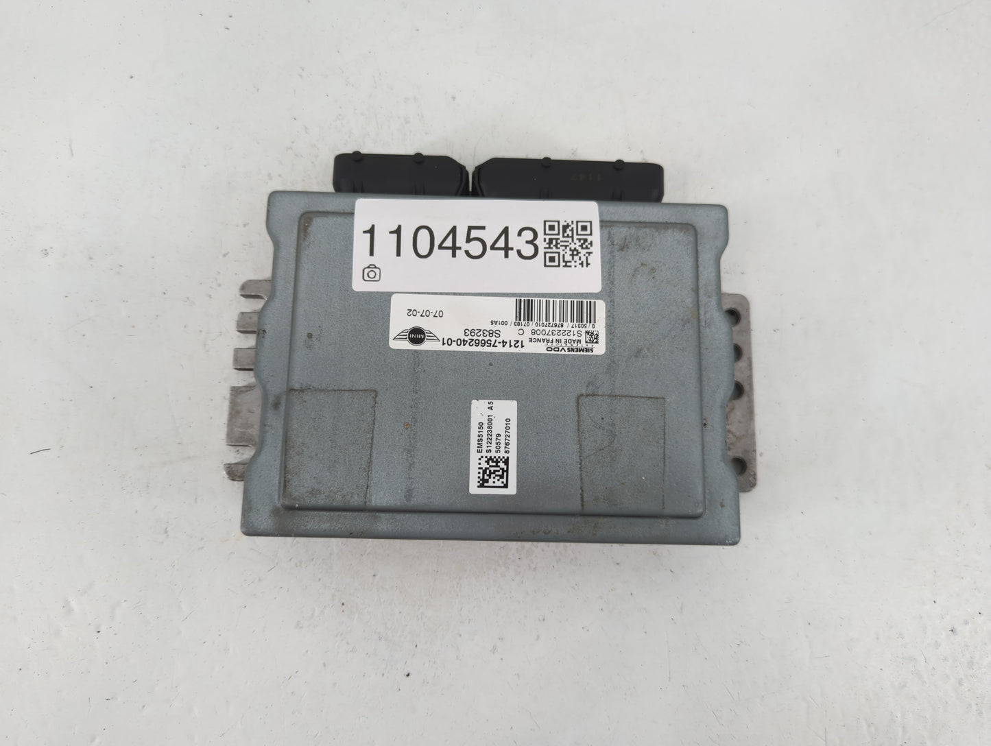 2007 Mini Cooper PCM Engine Control Computer ECU ECM PCU OEM P/N:1214-7553735-01 7 610 107, 7 563 732, 1214-7557395-01 Fits 