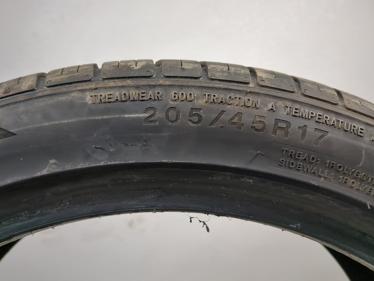 Used Tire 205/45R17 IRONHEAD VENGEANCE UHP 88Y - Tread Depth 7/32 - Oemusedautoparts1.com