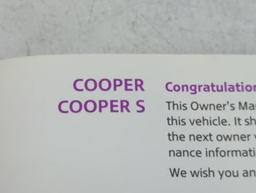 2007 Mini Cooper Owners Manual Book Guide OEM Used Auto Parts