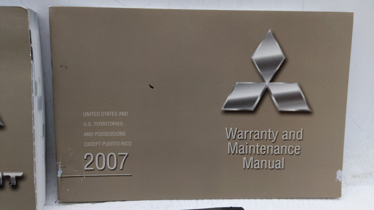 2007 Mitsubishi Galant Owners Manual Book Guide OEM Used Auto Parts - Oemusedautoparts1.com