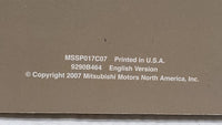 2007 Mitsubishi Galant Owners Manual Book Guide OEM Used Auto Parts - Oemusedautoparts1.com