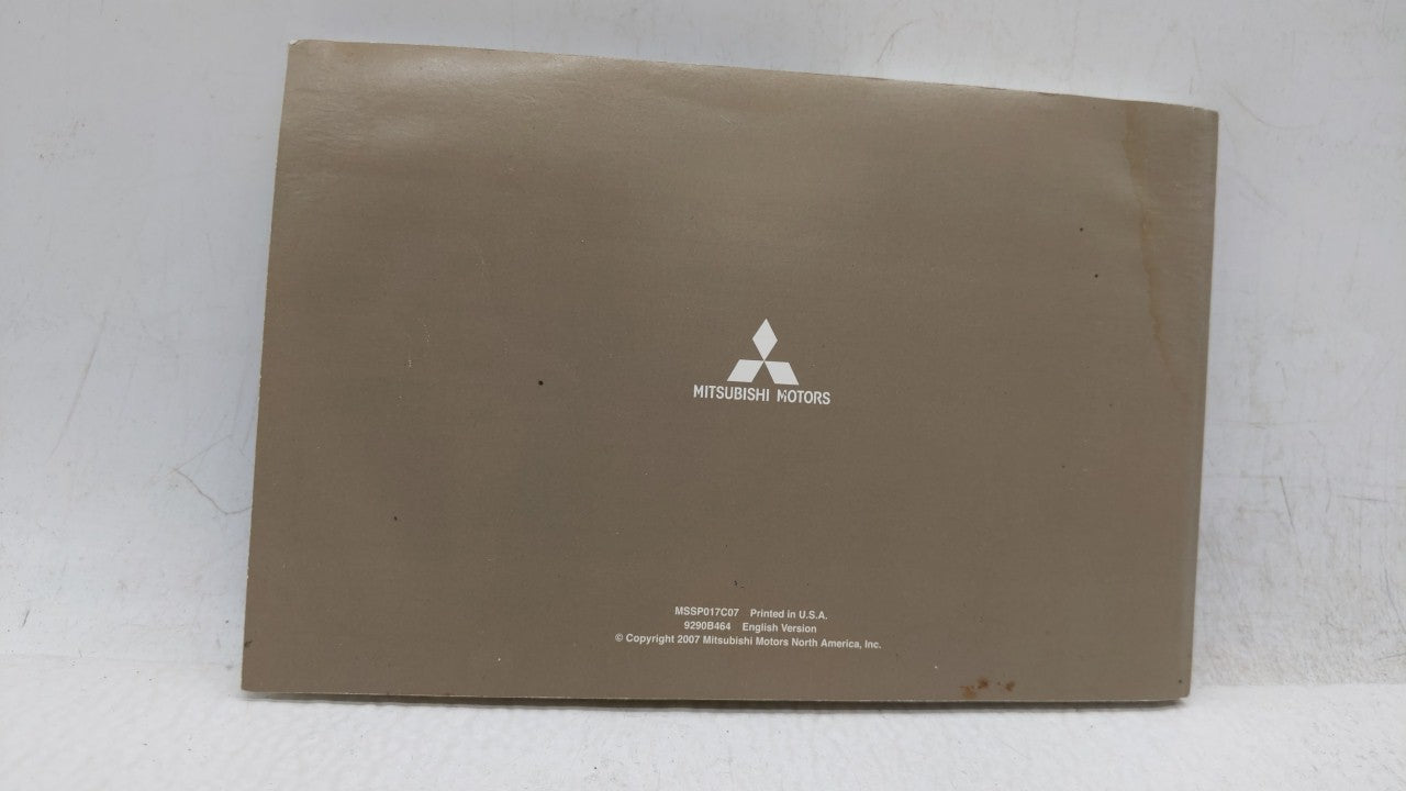2007 Mitsubishi Galant Owners Manual Book Guide OEM Used Auto Parts - Oemusedautoparts1.com