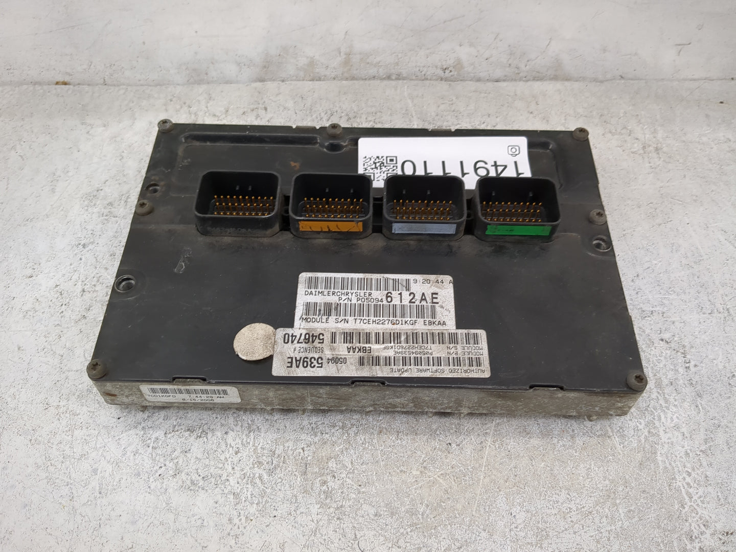 2007 Mitsubishi Mitsubishi Raider PCM Engine Control Computer ECU ECM PCU OEM P/N:P05094612AE P05094539AE Fits Fits 2008 OEM