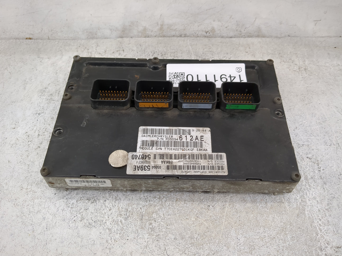 2007 Mitsubishi Mitsubishi Raider PCM Engine Control Computer ECU ECM PCU OEM P/N:P05094612AE P05094539AE Fits Fits 2008 OEM