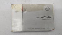 2007 Nissan Altima Owners Manual Book Guide OEM Used Auto Parts - Oemusedautoparts1.com