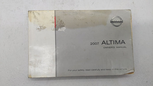 2007 Nissan Altima Owners Manual Book Guide OEM Used Auto Parts - Oemusedautoparts1.com