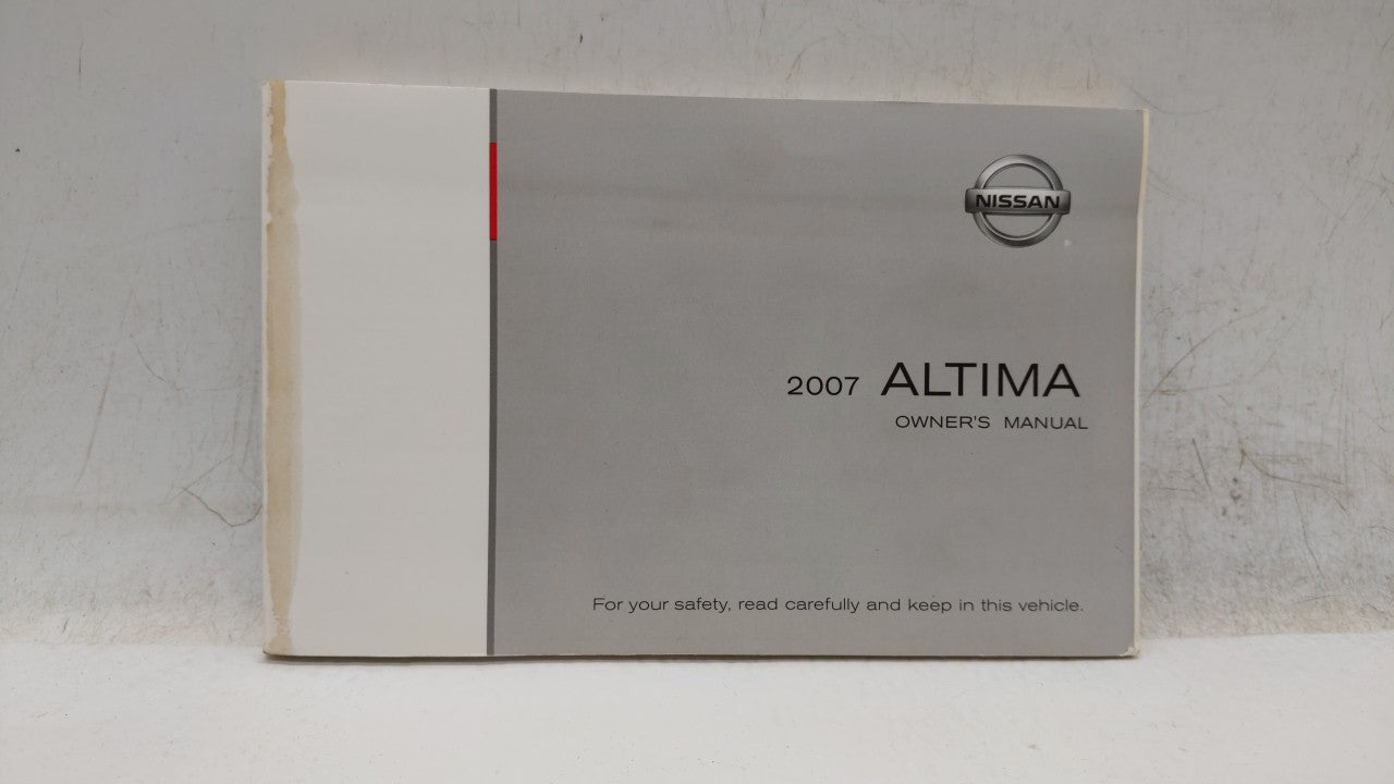 2007 Nissan Altima Owners Manual Book Guide OEM Used Auto Parts - Oemusedautoparts1.com
