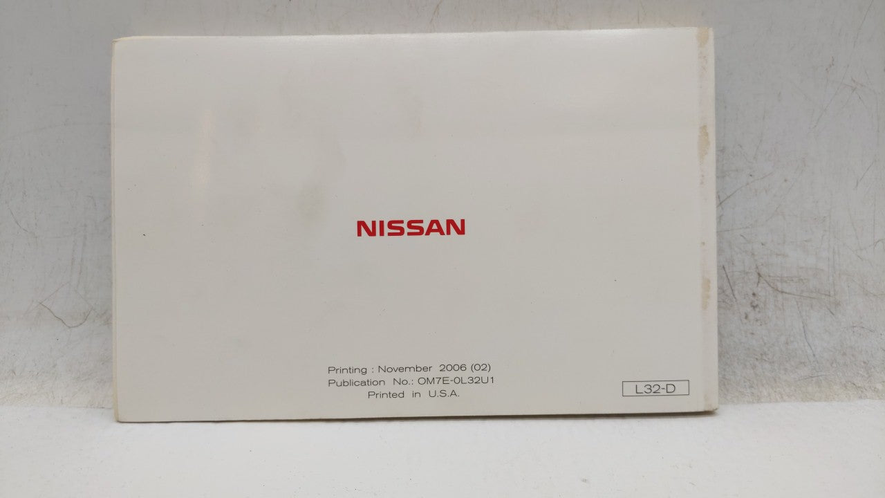 2007 Nissan Altima Owners Manual Book Guide OEM Used Auto Parts - Oemusedautoparts1.com