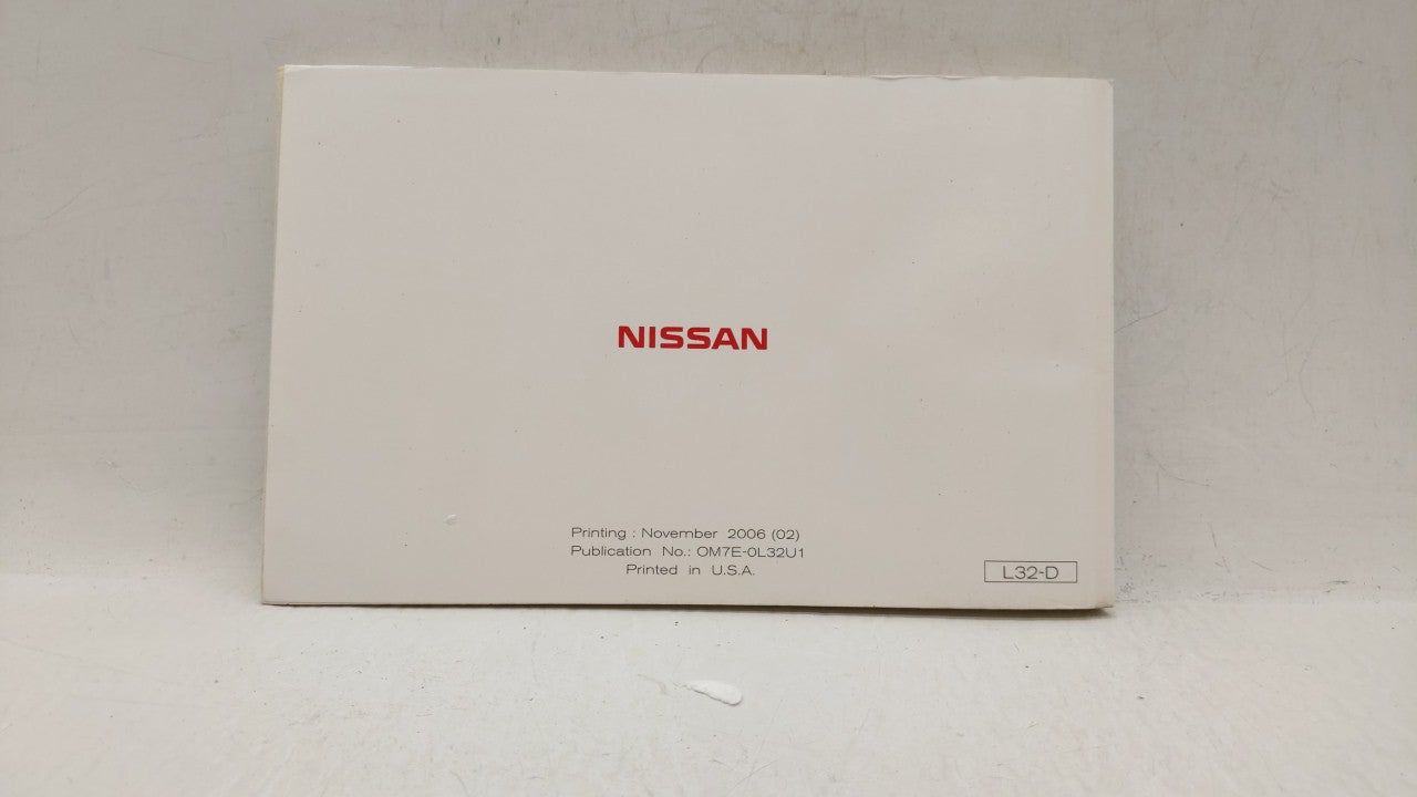 2007 Nissan Altima Owners Manual Book Guide OEM Used Auto Parts - Oemusedautoparts1.com