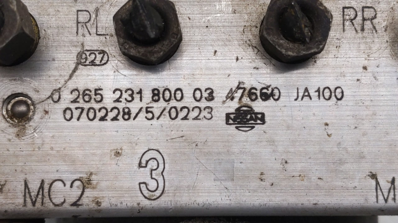 2007-2009 Nissan Altima ABS Pump Control Module Replacement P/N:47660 JA100 Fits Fits 2007 2008 2009 OEM Used Auto Parts - O