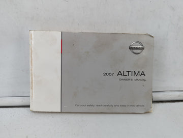 2007 Nissan Altima Owners Manual Book Guide OEM Used Auto Parts - Oemusedautoparts1.com
