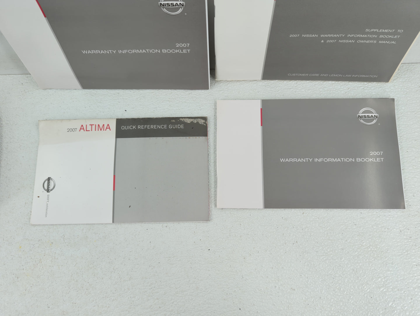 2007 Nissan Altima Owners Manual Book Guide OEM Used Auto Parts - Oemusedautoparts1.com