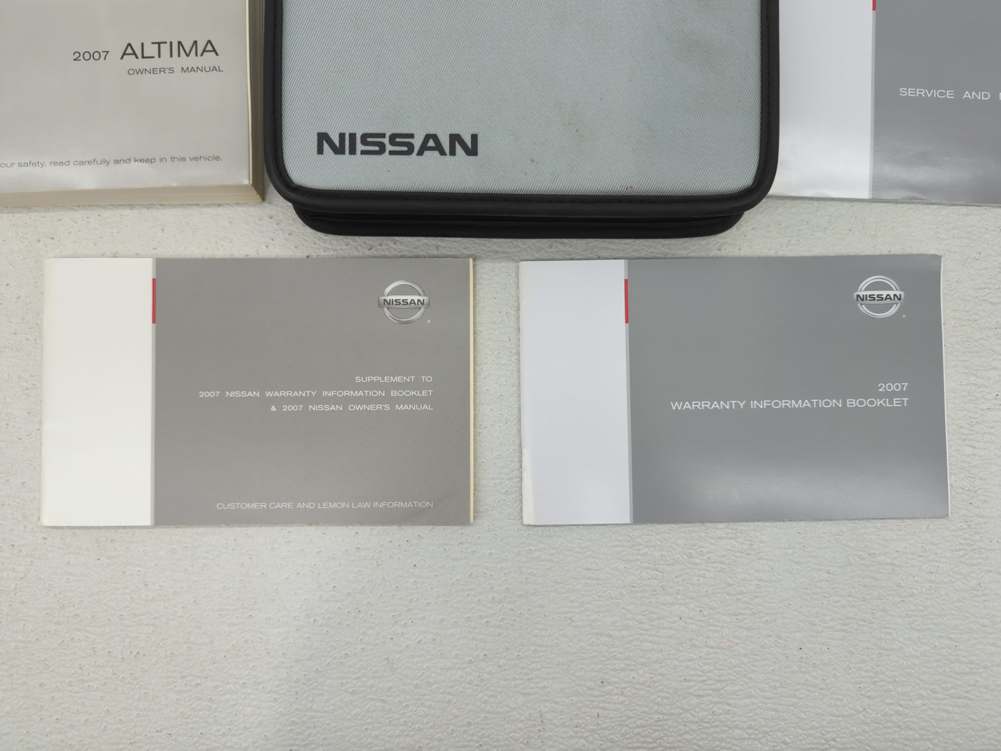 2007 Nissan Altima Owners Manual Book Guide OEM Used Auto Parts - Oemusedautoparts1.com