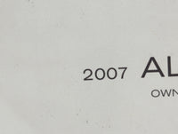 2007 Nissan Altima Owners Manual Book Guide OEM Used Auto Parts - Oemusedautoparts1.com