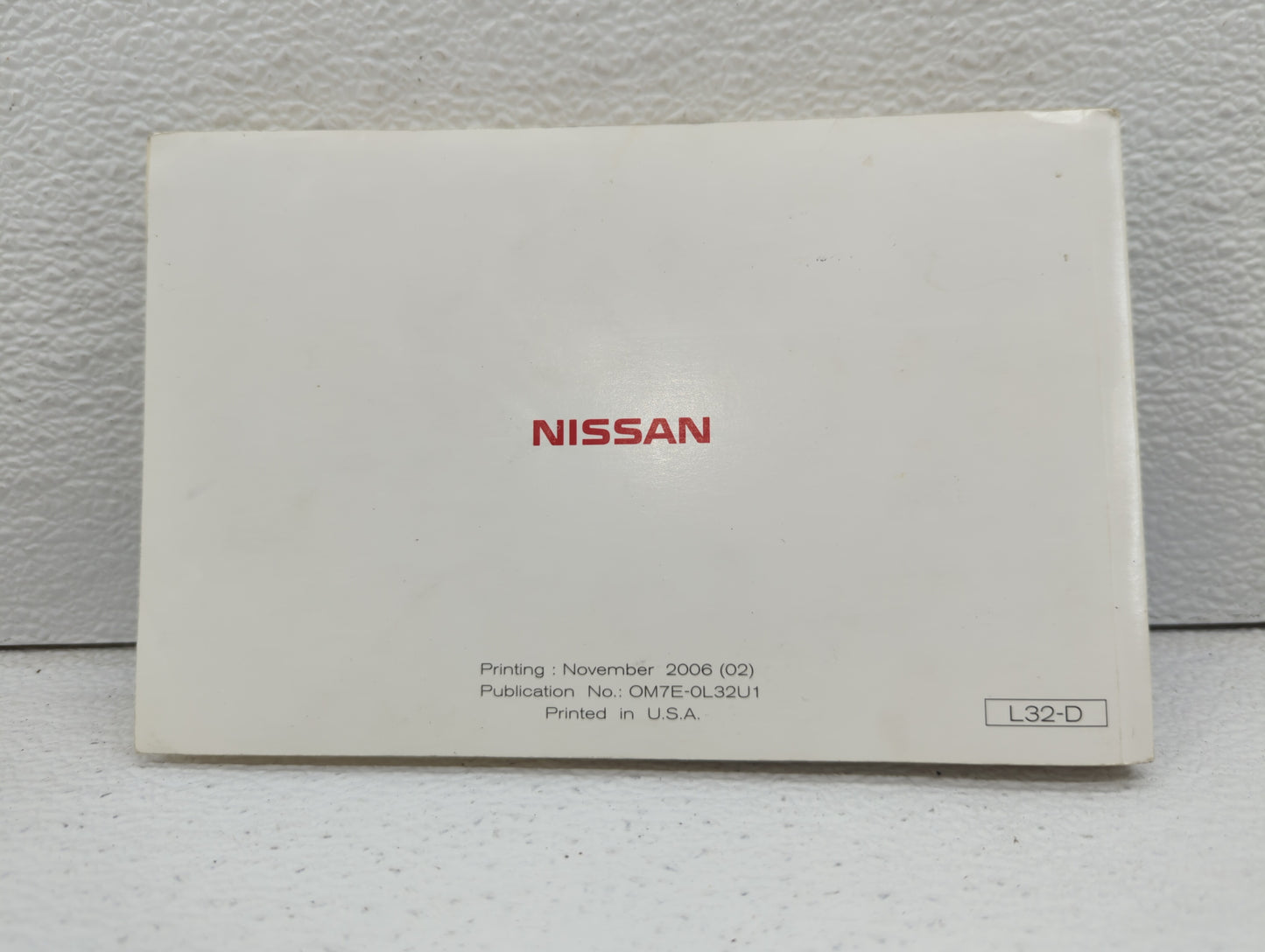 2007 Nissan Altima Owners Manual Book Guide OEM Used Auto Parts - Oemusedautoparts1.com