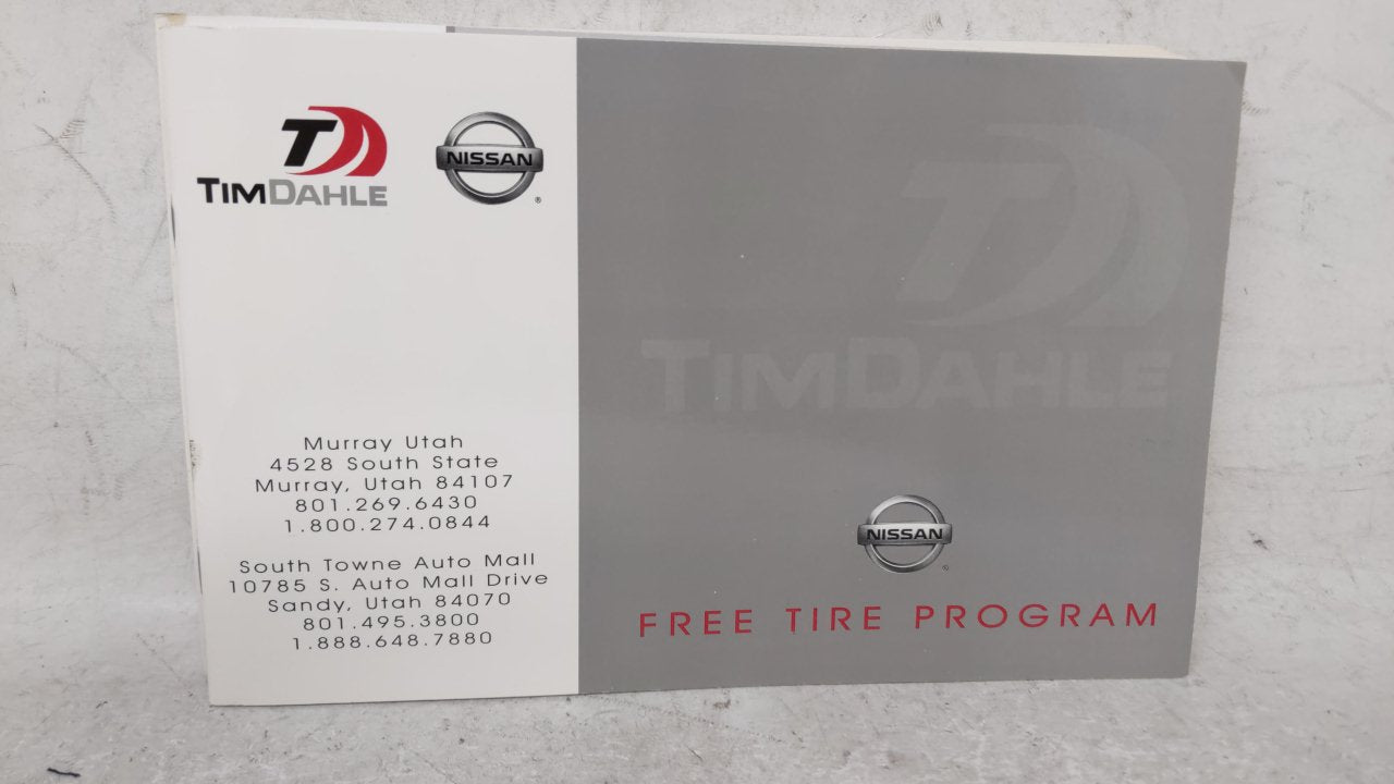 2007 Nissan Altima Owners Manual Book Guide OEM Used Auto Parts - Oemusedautoparts1.com